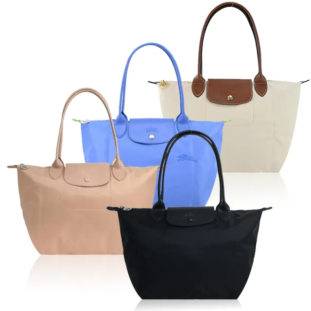 【LONGCHAMP】LE PLIAGE ORIGINAL/GREEN系列原創/刺繡摺疊肩背包(中/多款選)