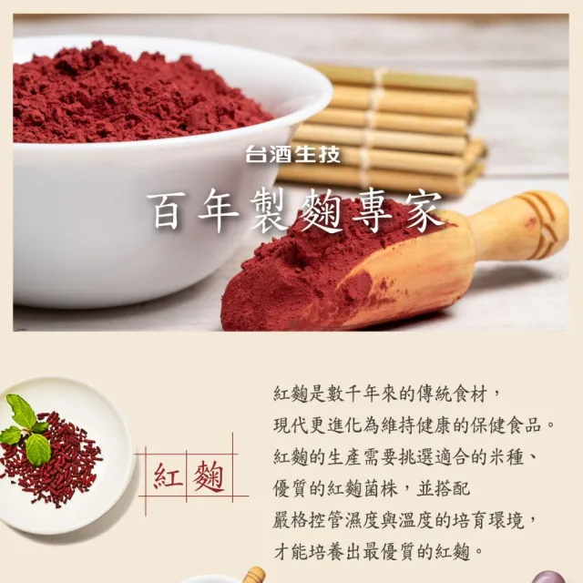 【台酒生技】安可健紅麴膠囊 60顆/盒 健康食品認證