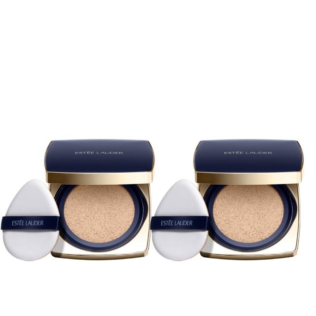 【Estee Lauder 雅詩蘭黛】粉持久完美鎖妝氣墊粉餅SPF45/PA+++x2(一盒一蕊/IU同款)
