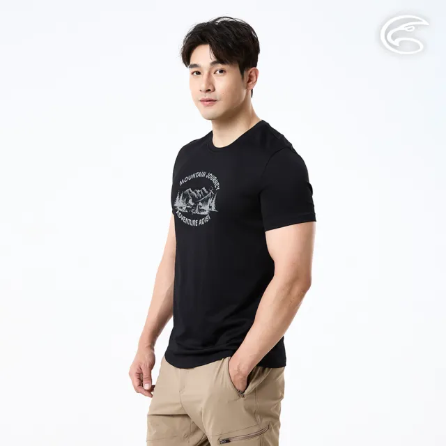 【ADISI】男UPF50+防曬抑菌短袖排汗衣 AL2611069 黑色 M-2XL｜抗UV 吸濕排汗 防臭 彈性 上衣