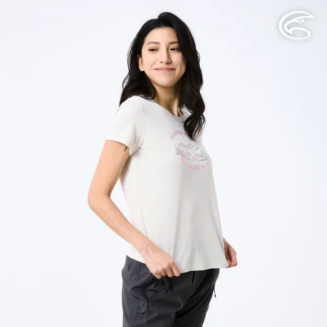 【ADISI】女UPF50+防曬抑菌短袖排汗衣 AL2611070 象牙白 S-2XL｜抗UV 吸濕排汗 防臭 彈性 上衣