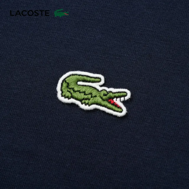 【LACOSTE】男裝-經典版型logo棉質短袖T恤(海軍藍)