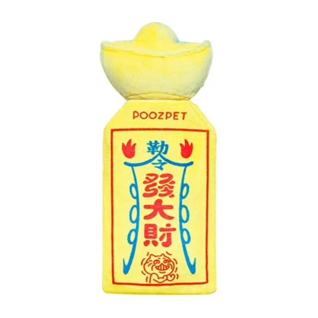 【POOZPET】禦守·發大財款*2入組 (寵物玩具、狗玩具、貓玩具)
