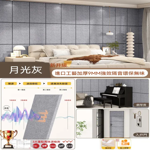 悅家家 超強隔音門貼 牆面貼隔音氈 臥室門隔音棉 門用吸音棉 隔音板（環保無味）預購12天