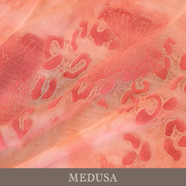 【MEDUSA 曼度莎】現貨-流光豹紋暈染短袖網布Tee - 2色（M-XL）｜短版上衣 網布T恤 休閒上衣