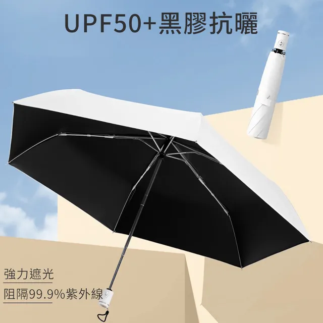 Coloxy 記憶完美瞬收防曬傘 傘面不皺 UPF50+黑膠遮陽超輕量自動傘 快速捲收迷你傘 摺疊晴雨傘