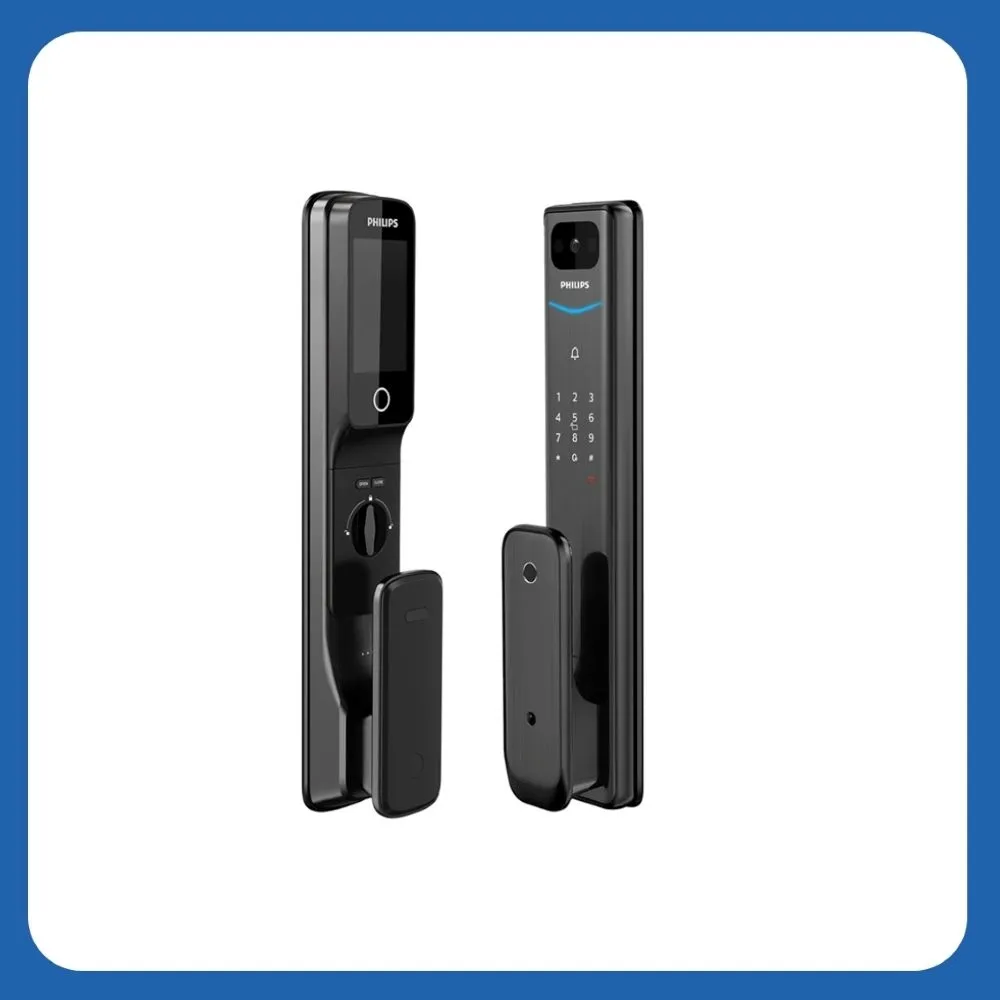 【Philips 飛利浦】ALPHA VP 貓眼 推拉式智能門鎖/電子鎖(指紋│卡片│密碼│鑰匙│WiFi/含安裝)