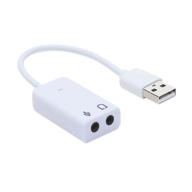 【台灣霓虹】USB立體聲音效卡轉3.5mm耳麥