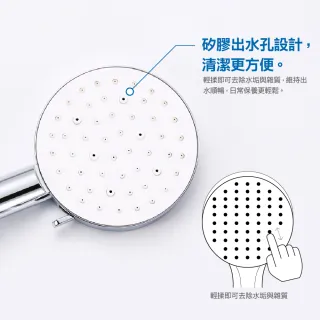 【CAESAR 凱撒衛浴】Revive Shower SPA 珍珠白蓮蓬頭(單手切換 / 三段水流)