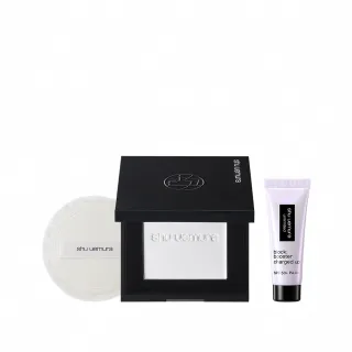 【Shu uemura 植村秀】官方直營  無極限霧光蜜粉餅組(Shu uemura/控油/定妝/粉蕊+粉餅盒+粉撲
