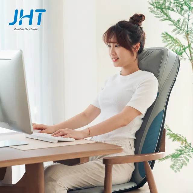【JHT】4D溫揉深捏按摩墊 K-1906(按摩椅墊/背部溫感/震波按摩)