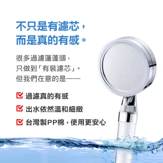 【CAESAR 凱撒衛浴】銀色極淨純水 除氯過濾蓮蓬頭 1 機 12 芯 (超值 1 年份組)