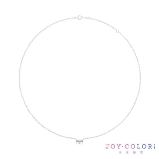 【JOY COLORi 未來鑽石】PT950鉑金 鑽石項鍊(培育鑽石 森靜光語 NN0135LG)