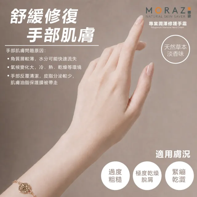 【Moraz 茉娜姿】Moraz 茉娜姿 潤澤修護手霜100ml(專業版PROF)
