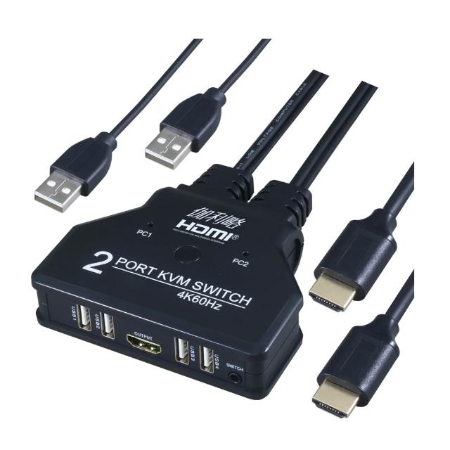 【伽利略】HDMI 4K2K KVM電子式電腦切換器2埠(HKVM2SH)