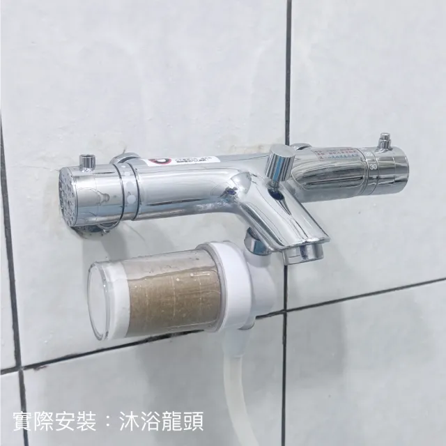 【CAESAR 凱撒衛浴】沐浴龍頭 / 免治馬桶專用 極淨純水過濾器 1 機 1 芯體驗組( PP過濾綿＋亞硫酸鈣除氯)