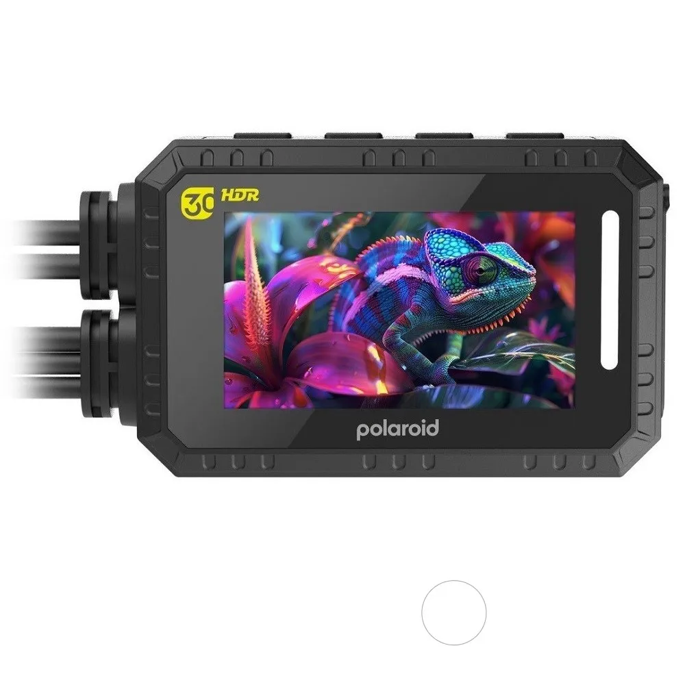 【Polaroid 寶麗來】含安裝白牌 MS283WGS 最新小蜂鷹 附記憶卡(機車雙鏡頭行車紀錄器-新上市！小蜂鷹)