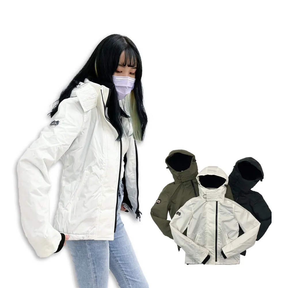 【Superdry】極度乾燥 女外套 新一代 女款 三拉鍊 防風外套  刷毛  連帽 外套 防風衣(防風外套 8364)