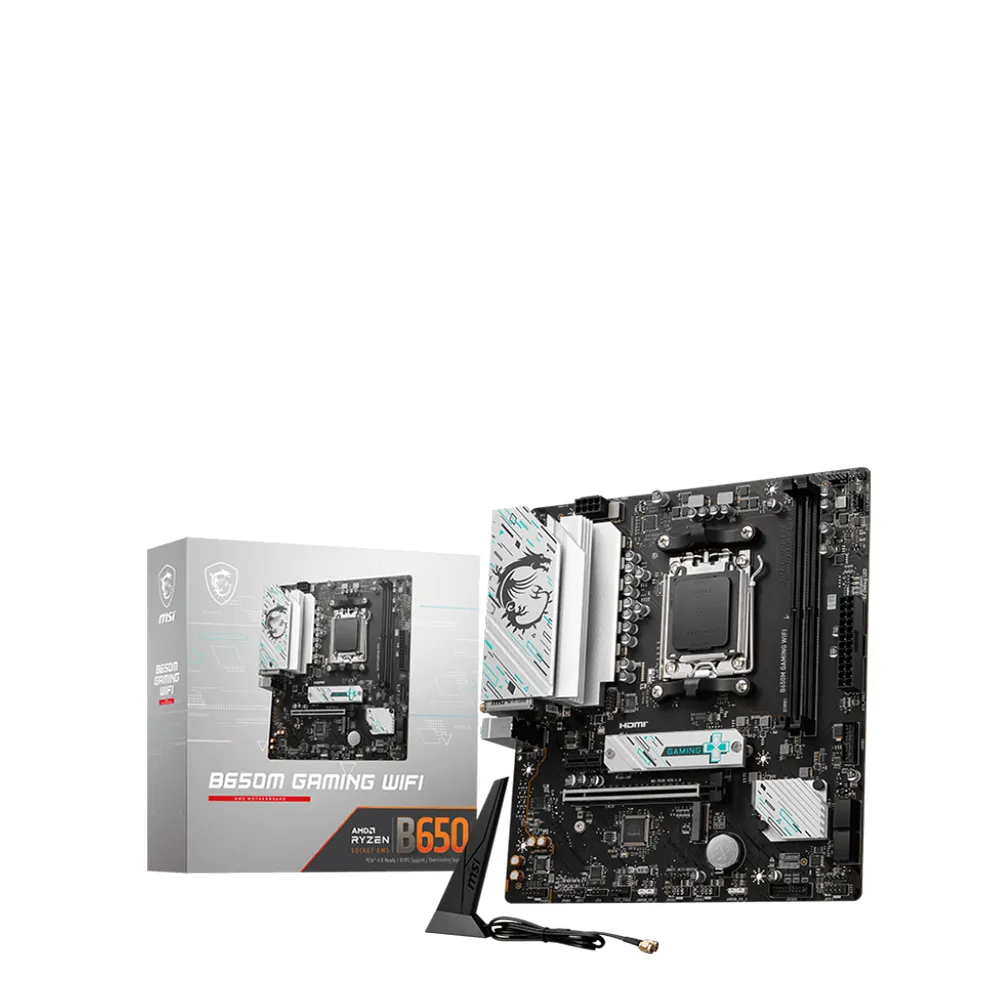 【MSI 微星】B650M GAMING WIFI DDR5 主機板+AMD R7 7700 MPK裸裝含風扇8核/16緒(M+C 組合包)