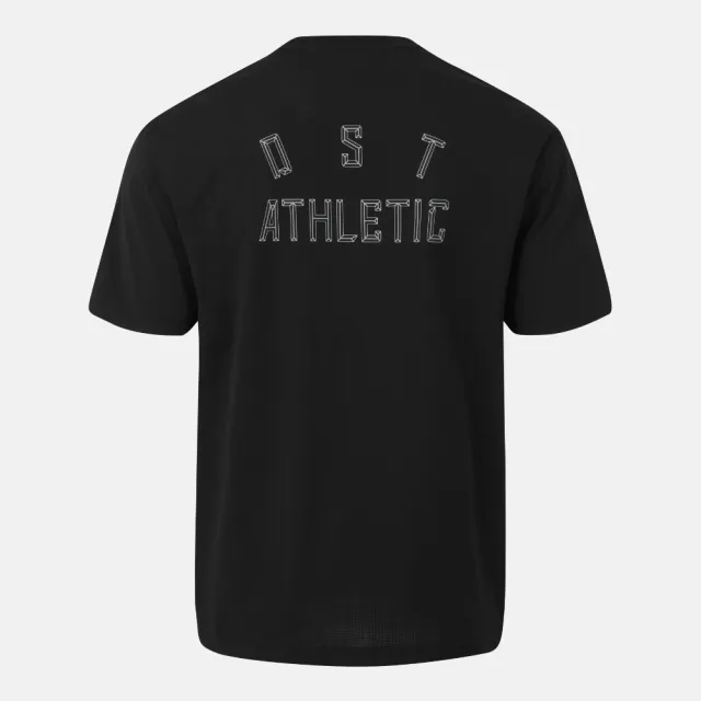 【DESCENTE】短袖上衣 男 快排 MEN OVERFIT BACK GRAPHIC SHORT SLEEVE TS 黑 SR211TTS44-BLK0