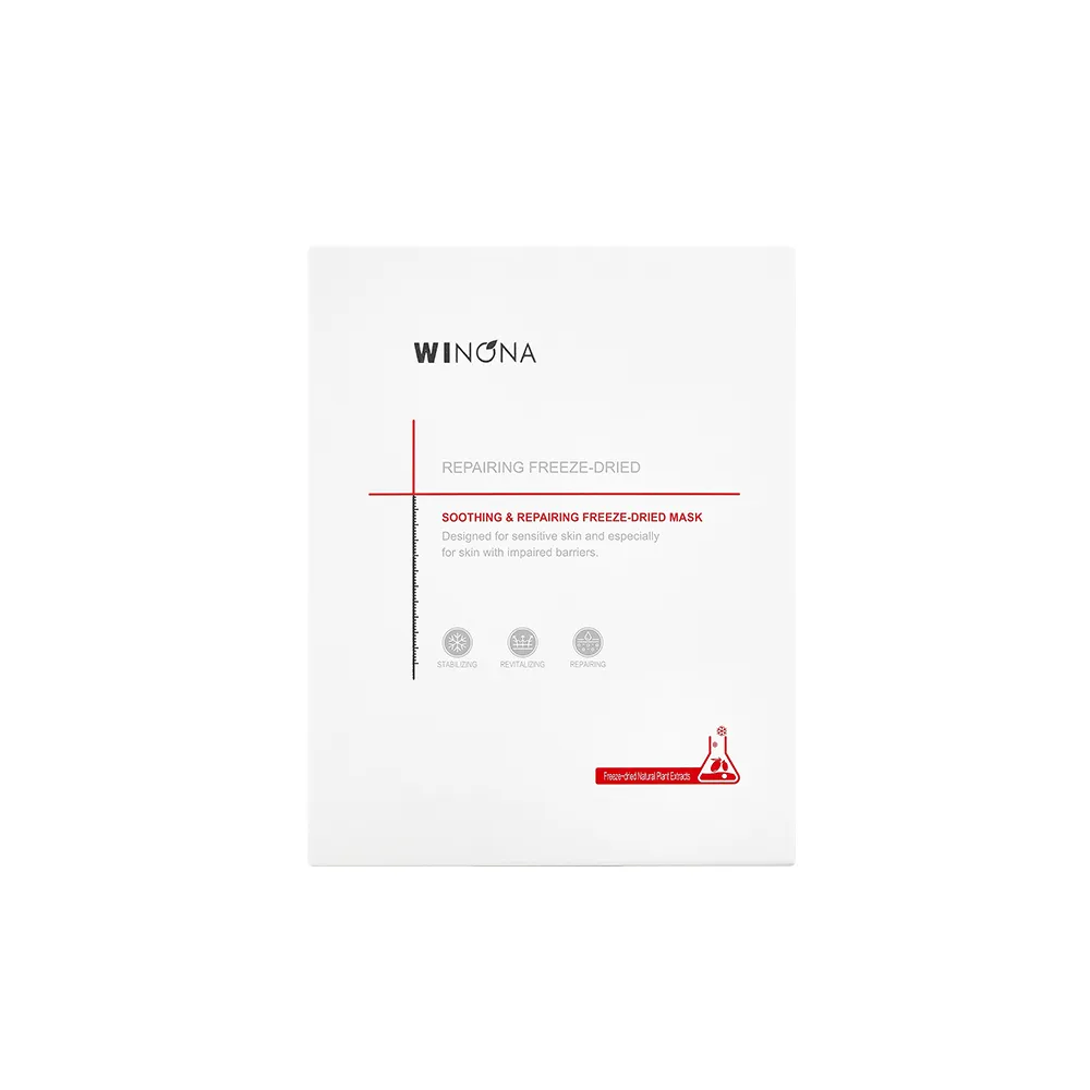 【WINONA 薇諾娜】舒緩修護凍干面膜+溶媒液 6片裝