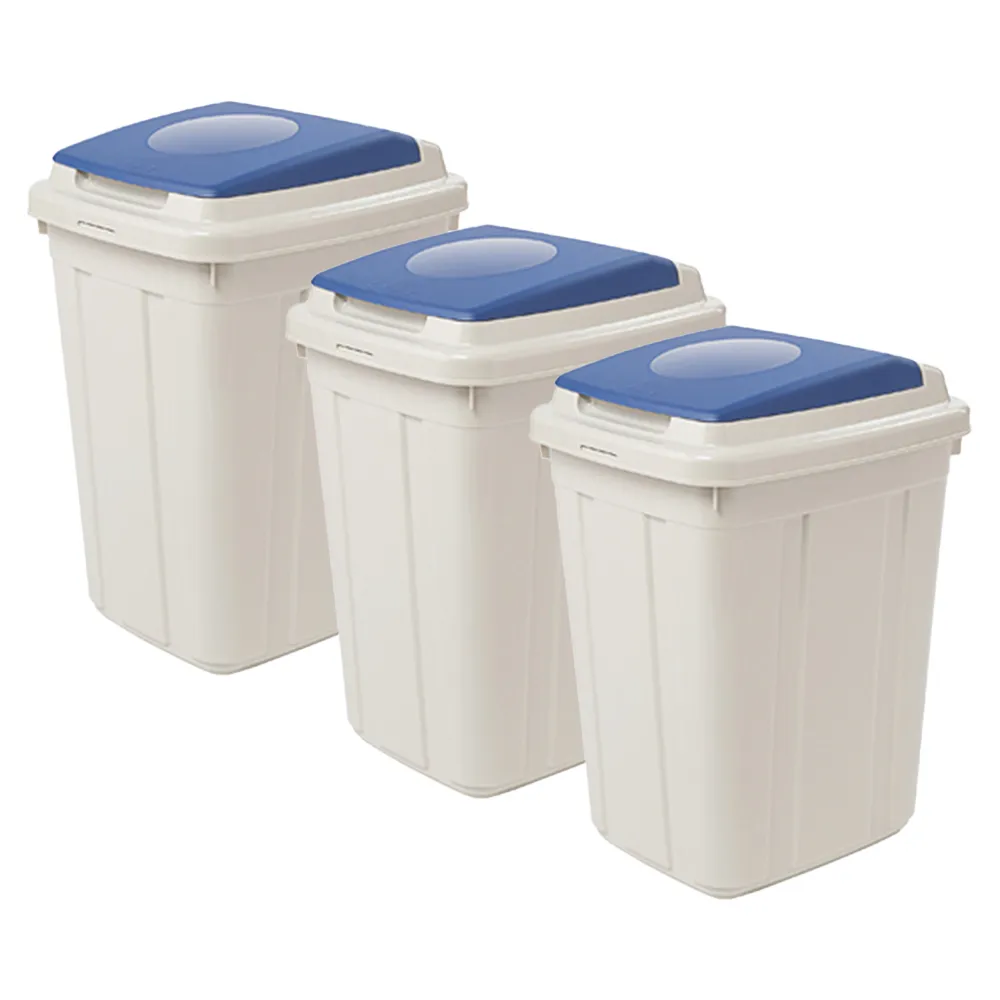 【KEYWAY 聯府】分類附蓋垃圾桶26L（3入）環保回收桶L26