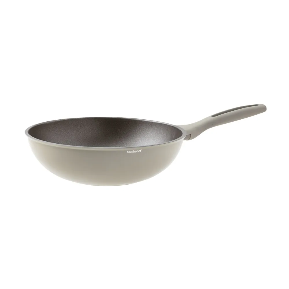 【IUSE】義大利 Sambonet Silver Force 炒鍋/28cm(義大利製/不沾鍋/鍋具/炒鍋)