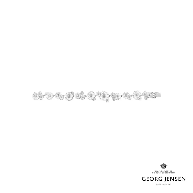【Georg Jensen 喬治傑生】DAISY 層疊手鍊 (純銀 白瓷琺瑯)
