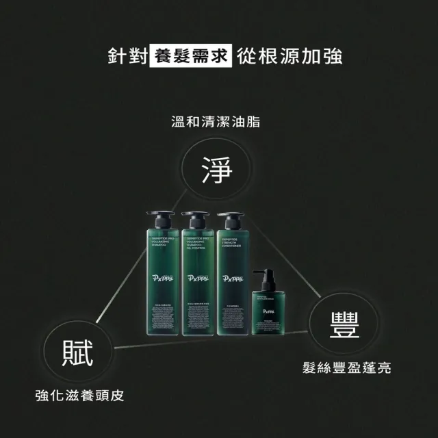 【Pxppy】胜肽強韌護髮乳500mL Poppy21罌粟狂想 補充水分 柔順彈性 防止髮絲斷裂 中醫師共同研發