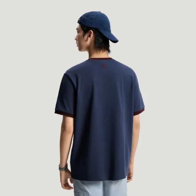 【adidas 愛迪達】運動 休閒 T恤 男上衣 RINGER TEE(LE7356)