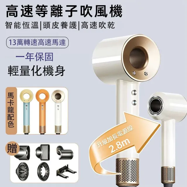 【小不記】等離子大風量吹風機（2.8米線+五風嘴）吹風機 吹風筒 強力吹風機 沙龍吹風機 負離子吹風機