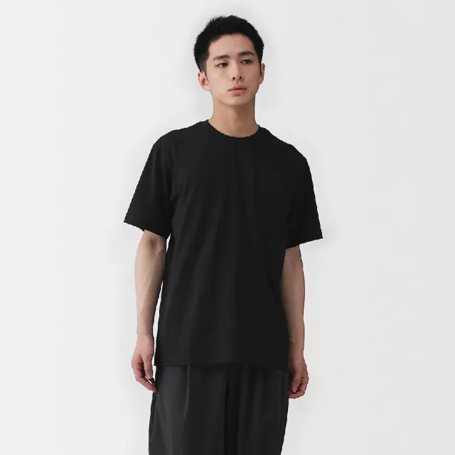 【MUJI 無印良品】男天竺圓領短袖T恤(白色/灰色/黑色/暗藍/粉米/淺綠/煙燻藍/深藍/卡其綠/煙燻棕)