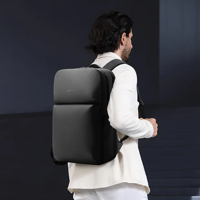 【leaper】雙11 簡約城市通勤多分層15.6吋筆電防水包高機能雙肩後背包-四色可選(電腦後背包)