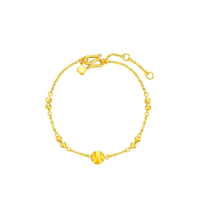 【周大福】貓眼珠 滿天星黃金手鍊_計價黃金(鍊長15cm)