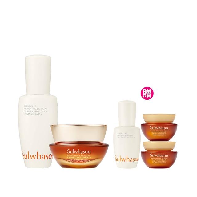 【Sulwhasoo 雪花秀】官方直營 潤燥回彈組(潤燥養膚精華60ml+滋陰蔘回彈霜30ml)