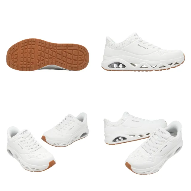 【SKECHERS】休閒鞋 Uno Glide-Step Slip-Ins 男鞋 白 氣墊 膠底 183420WHT