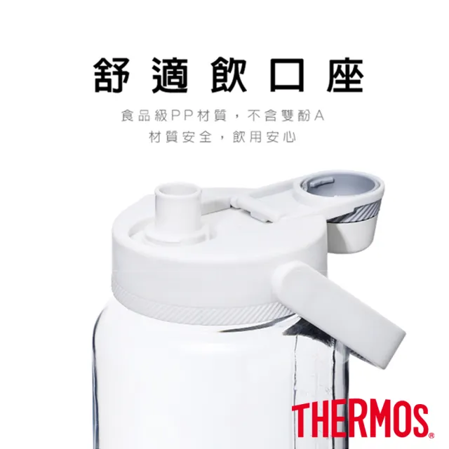 【THERMOS 膳魔師】可提式含吸管輕水瓶2000ml(TP436)