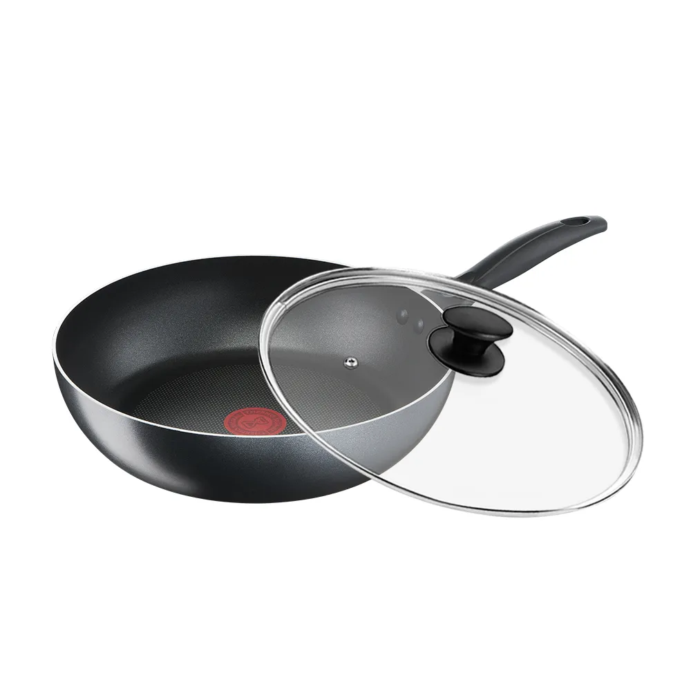 【Tefal 特福】爵士系列30CM不沾鍋深平底鍋+玻璃蓋