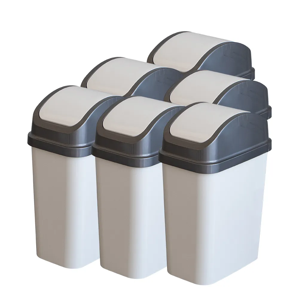 【KEYWAY 聯府】搖蓋垃圾桶25L（6入〉附蓋垃圾桶C325