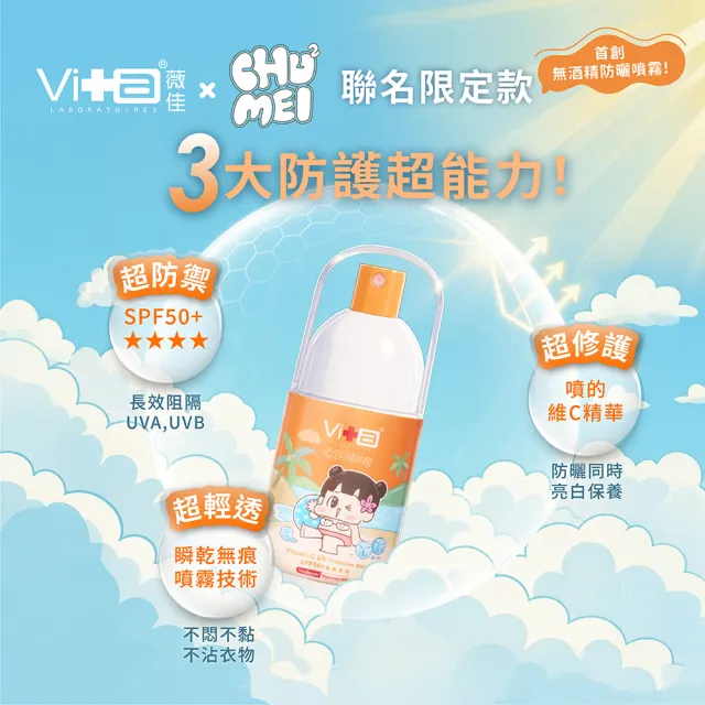【Swissvita 薇佳】超C防曬水噴霧SPF50+★★★★ 冰爽涼感型50ml