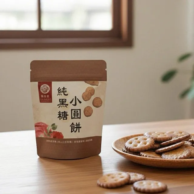 【甄拾堂】加贈_純黑糖小圓餅隨手包_純手工麥芽糖280gx6入組_古早味棒棒糖(台灣製造)