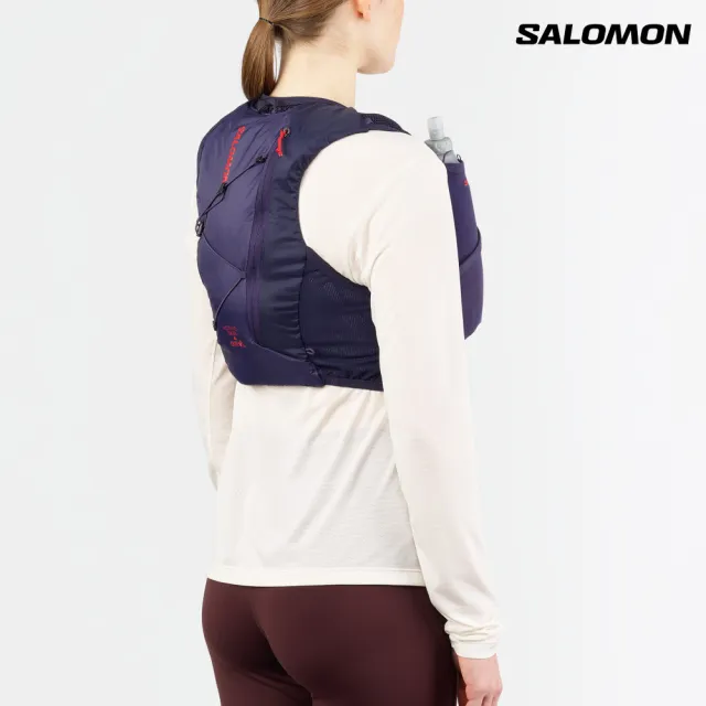 【salomon】ACTIVE SKIN 4 GRVL 水袋背包組 海軍藍