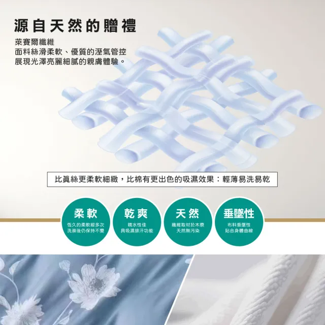 【Sleep Peacefully 寢室安居】買1送1 台灣製 天絲床包枕套組/石墨烯天絲涼被(單人/雙人/加大/多款任選)