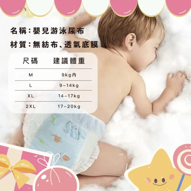 【KIDS PARK】嬰幼兒一次性游泳學習褲5片 (寶寶戲水/拋棄式尿布/游泳尿布/防水尿布/嬰兒游泳)