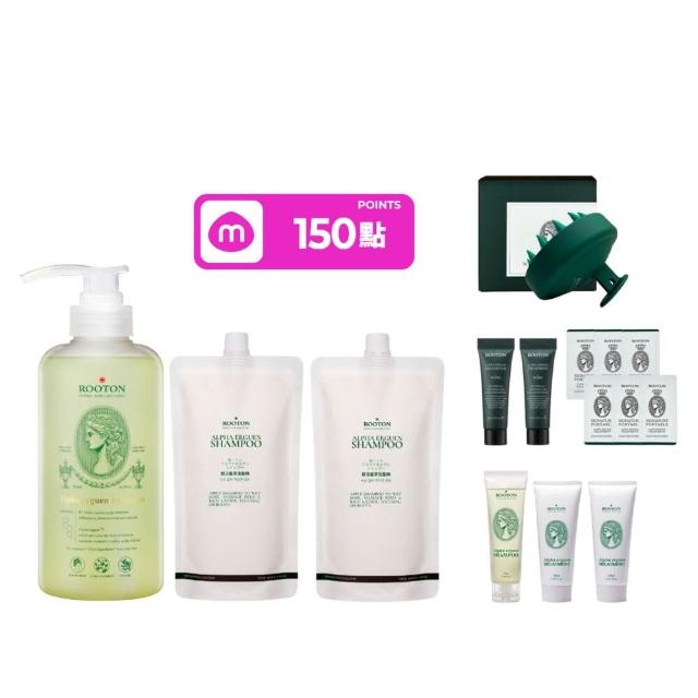 【ROOTON】官方直營 甦活植萃洗髮超值組-洗髮精500ml+洗髮精補充包500mlx2入