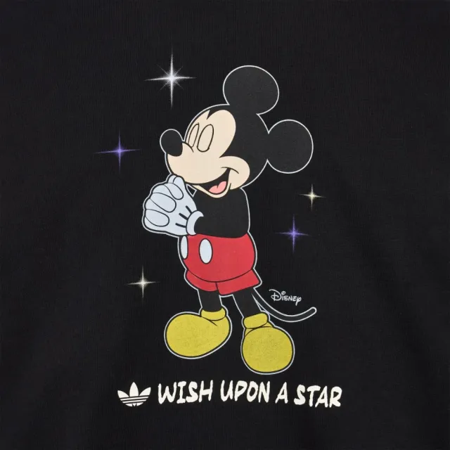 【adidas 愛迪達】短袖上衣 男 三葉草 亞規 MICKEY WISH TEE 黑白 KT7774