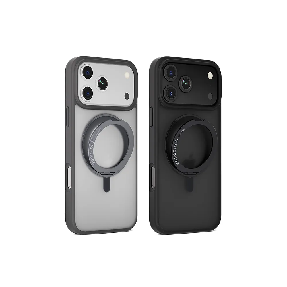 【MONOCOZZI】iPhone 17/Air/Pro/Pro Max 磁吸防指紋360旋轉支架防摔保護殼(支援MagSafe 手機殼)