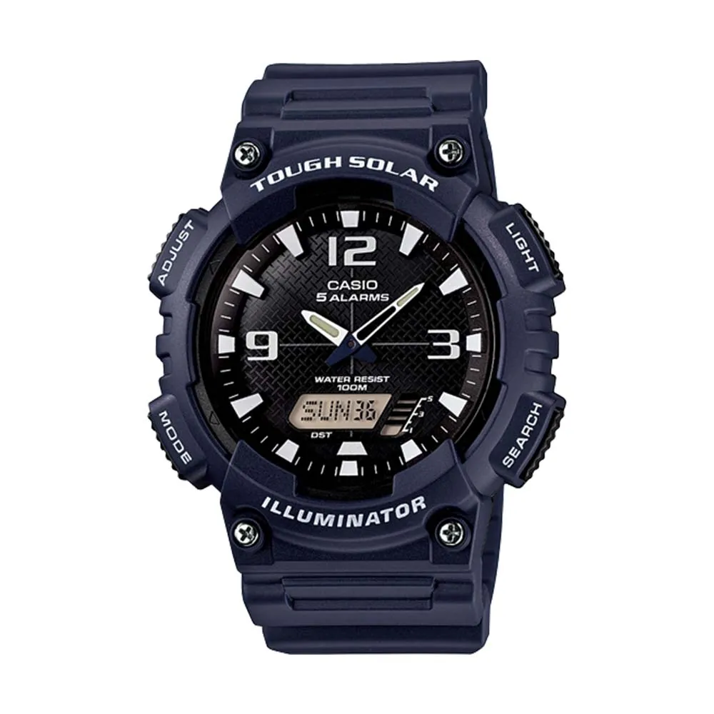 【CASIO 卡西歐】太陽能時尚雙顯液晶腕錶(AQ-S810W)