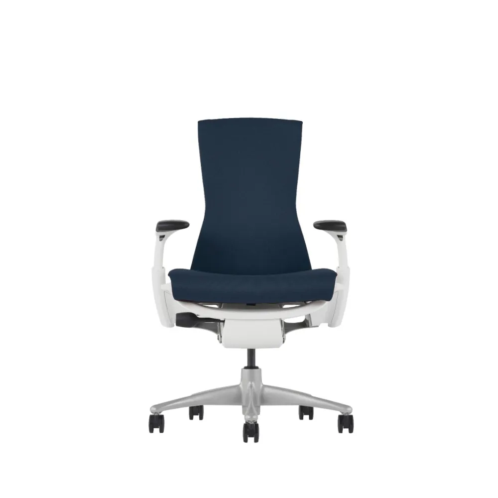 【Herman Miller】ystore雅浩家具 Embody 3.0 白框夜幕藍/灰腳 人體工學椅(電競椅、職人椅、居家辦公椅)