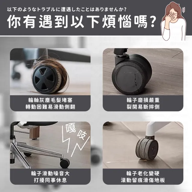 【同闆購物】PU靜音輪 辦公椅輪子 PU輪 靜音輪 萬向輪 電腦椅輪子 塑膠輪 萬向滾輪 滑輪 腳輪 替換輪 五金